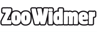 Logo von Zoo Widmer in fetter Schrift auf transparentem Hintergrund.